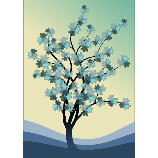 SVG Blue blossom