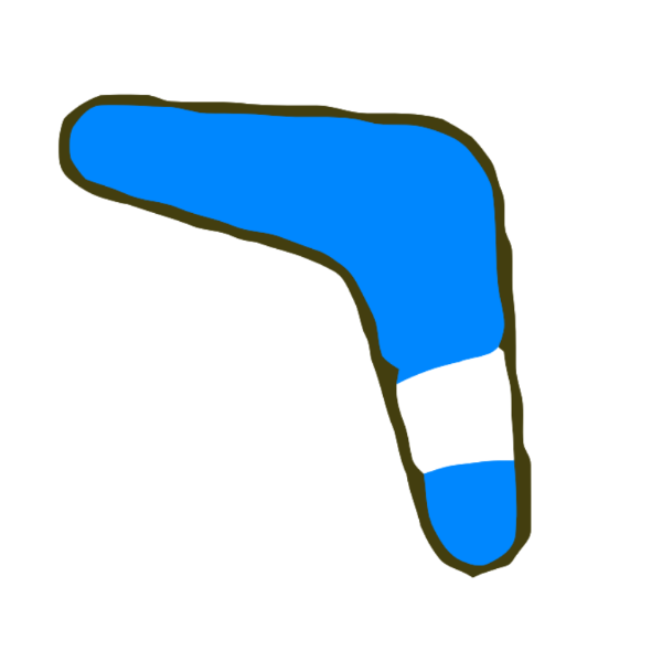 SVG Blue Boomerang