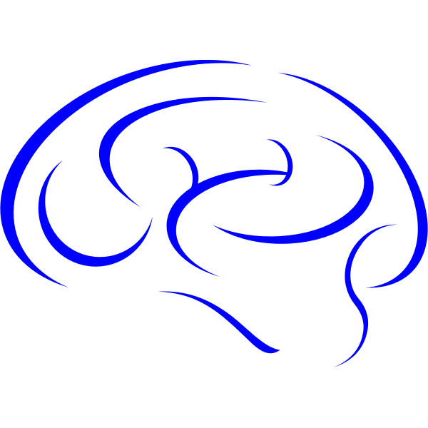 SVG Blue brain icon