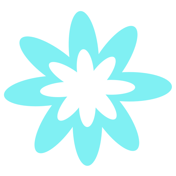 SVG Blue Burst Flower