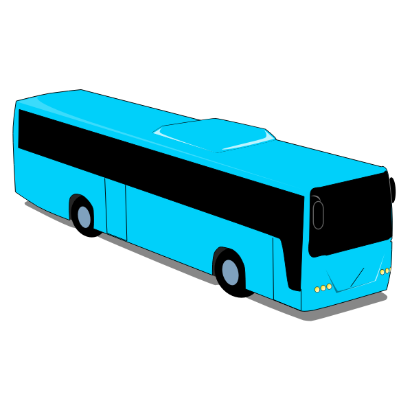 SVG Blue bus drawing