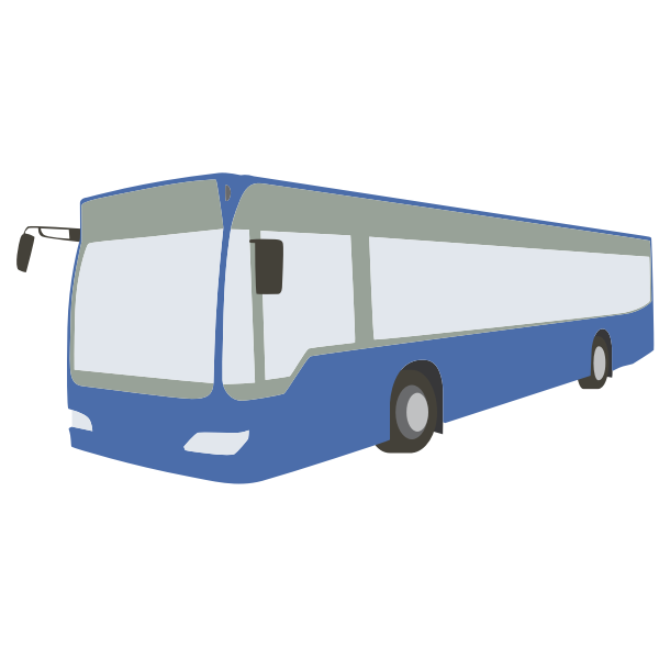 SVG Blue bus vector art