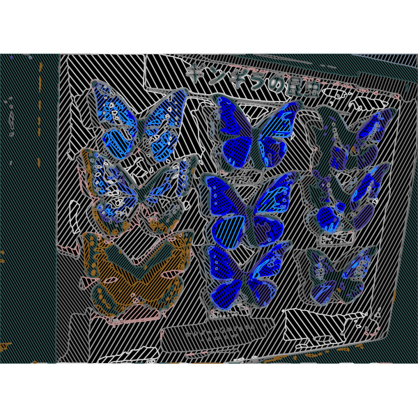 SVG Blue butterflies