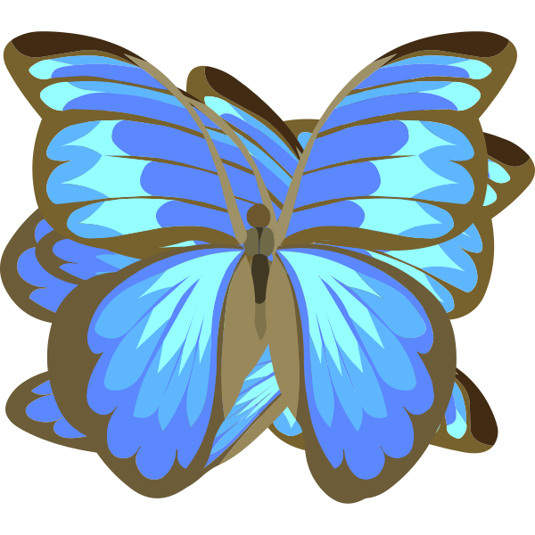 SVG Blue butterfly drawing