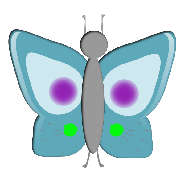 SVG Blue butterfly image