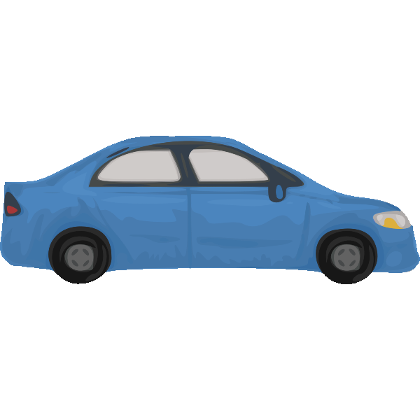 SVG Blue car sketch