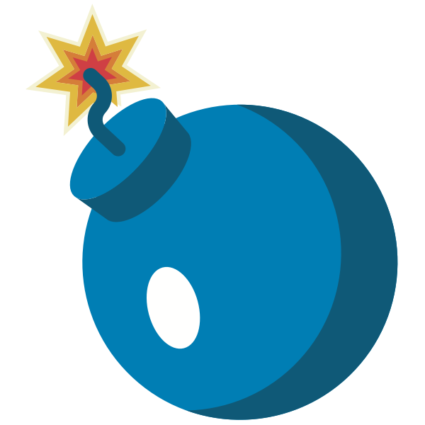SVG Blue cartoon bomb