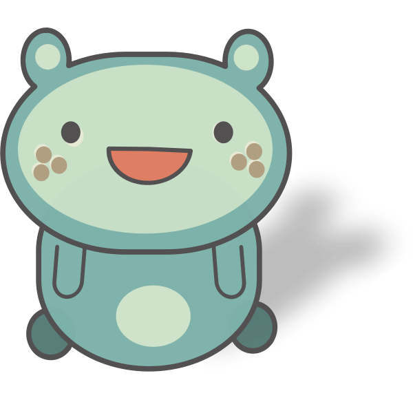 SVG Blue cartoon cat vector graphics