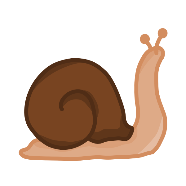 SVG Blue cartoon snail vector image