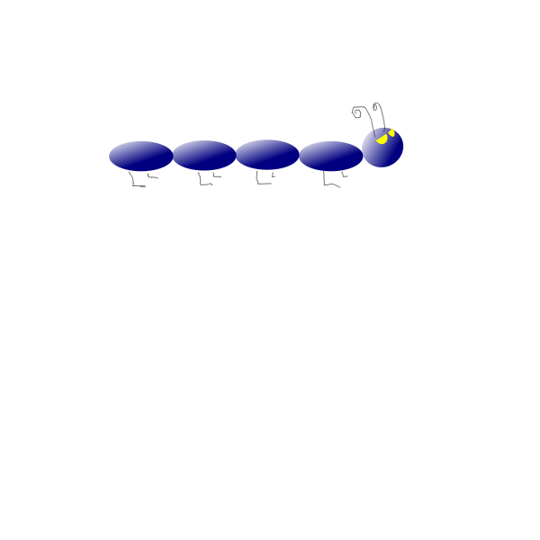 SVG Blue caterpillar