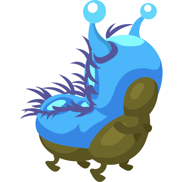 SVG Blue caterpillar image