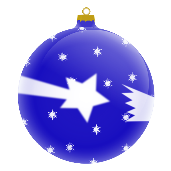 SVG Blue Christmas ornament vector image