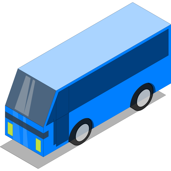 SVG Blue city bus