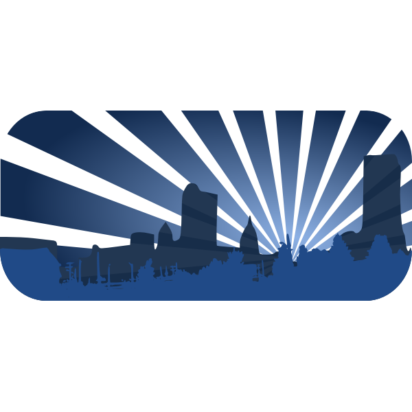 SVG Blue city scene vector