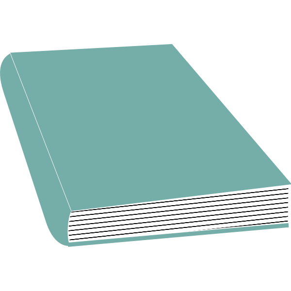 SVG Blue closed book vector graphics