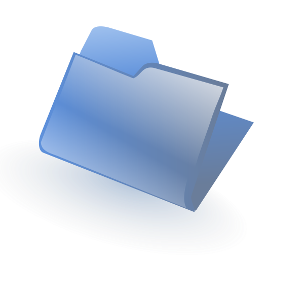 SVG Blue closed folder vector image
