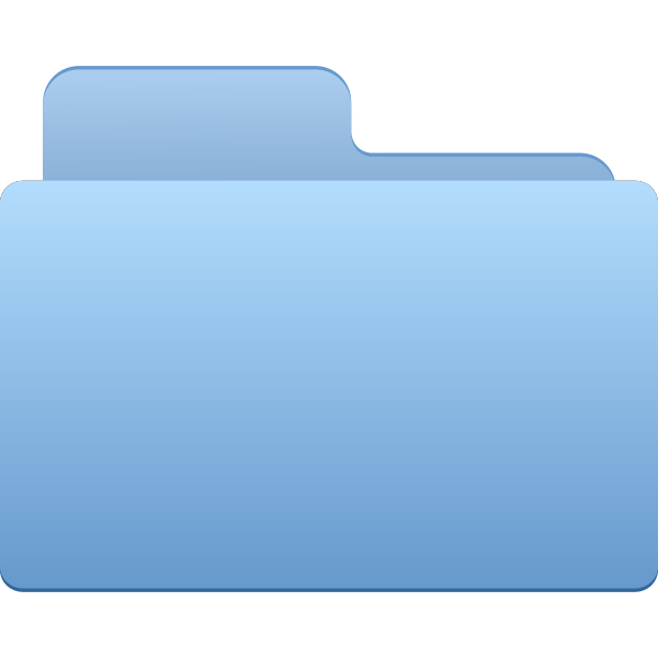 SVG Blue closed office folder vector clip art