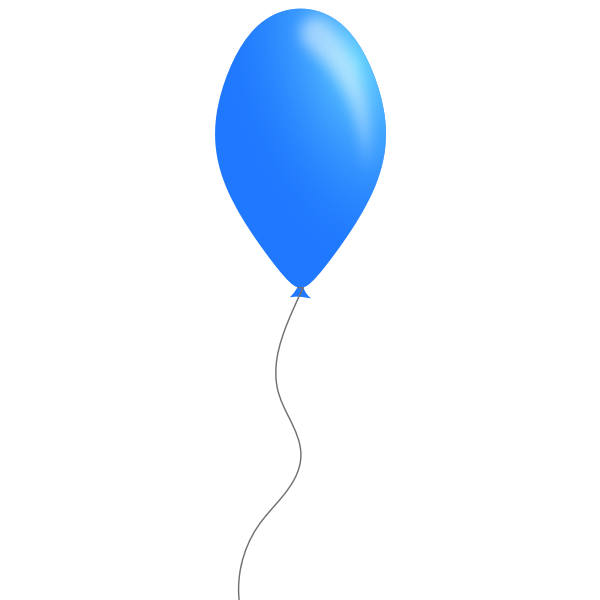 SVG Blue color balloon vector image