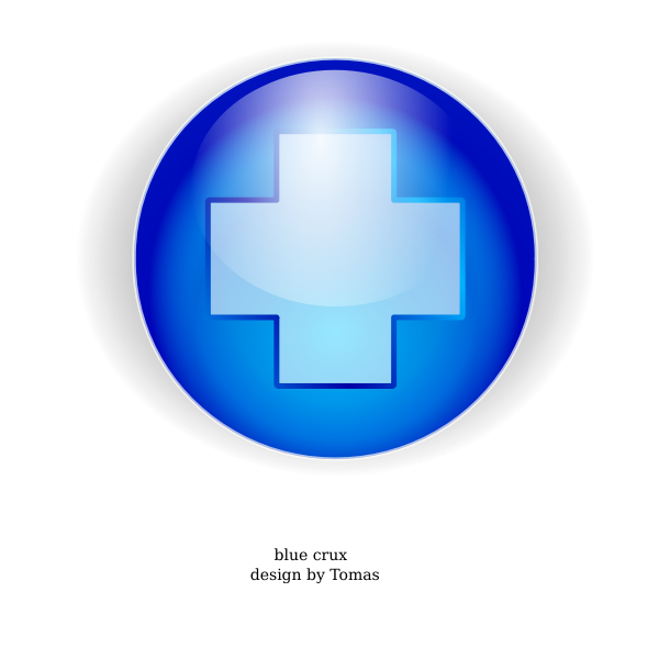 SVG Blue cross in a circle vector image