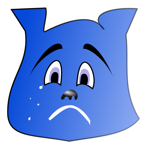 SVG Blue crying character