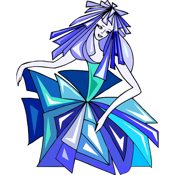 SVG Blue dancing lady