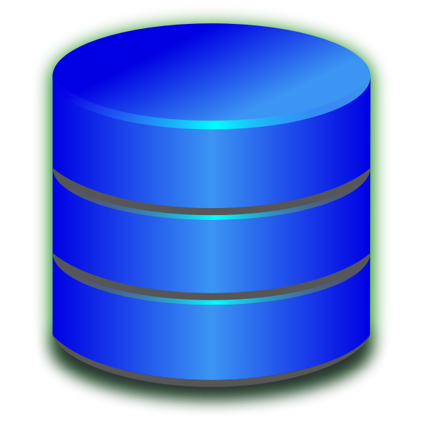 SVG Blue database icon vector image