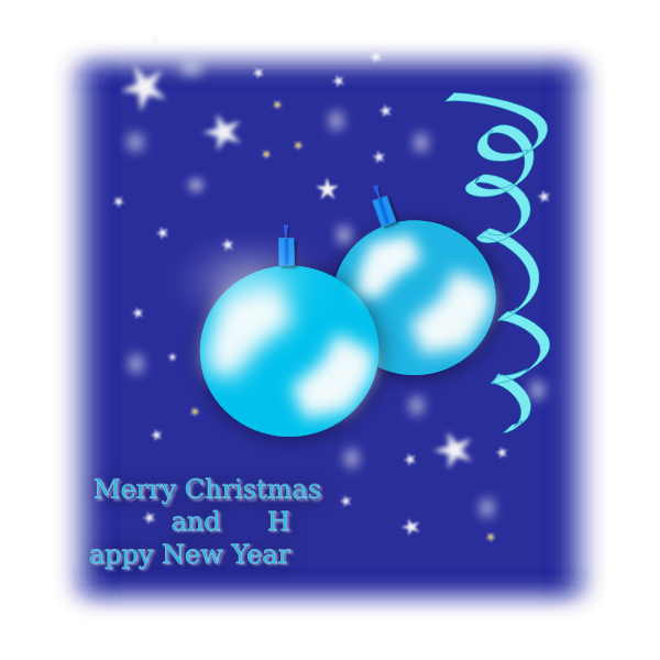 SVG Blue design Christmas card vector drawing