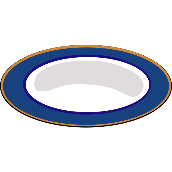 SVG Blue dinner plate vector illustration