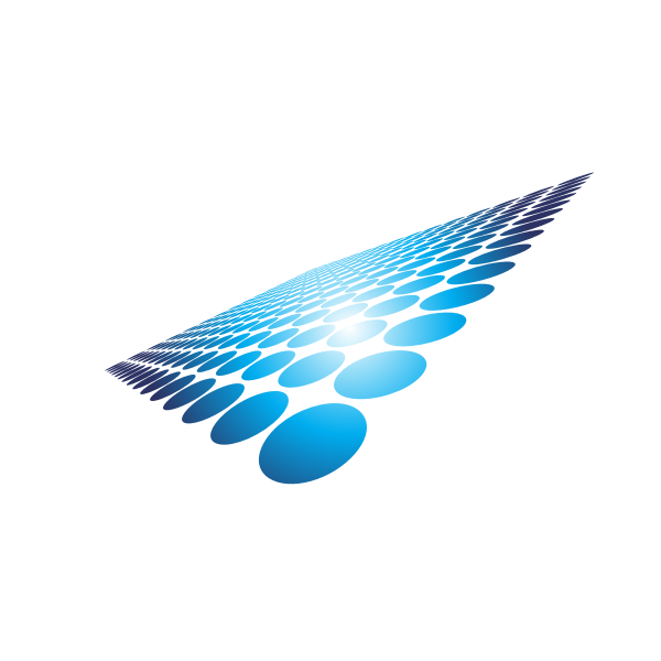 SVG Blue dots pattern perspective grid