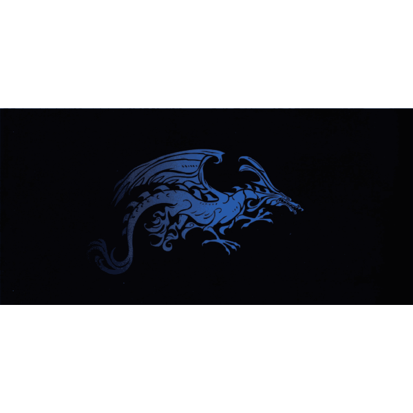 SVG Blue Dragon Black Background vector