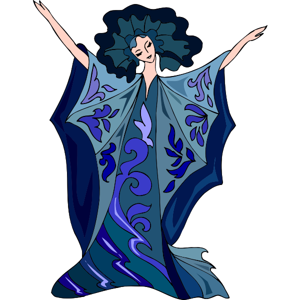 SVG Blue dress performer
