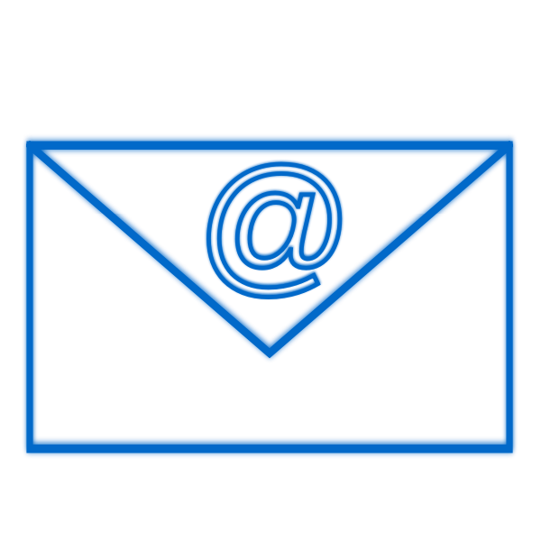SVG Blue e-mail sign