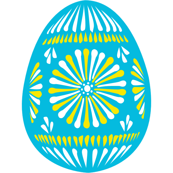 SVG Blue Easter egg vector illustration