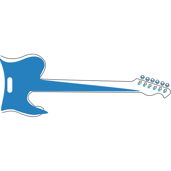 SVG Blue electric guitar vector graphics