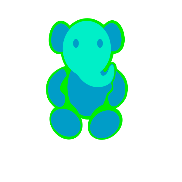 SVG Blue elephant