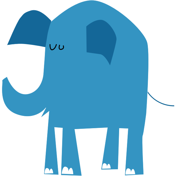SVG Blue elephant image