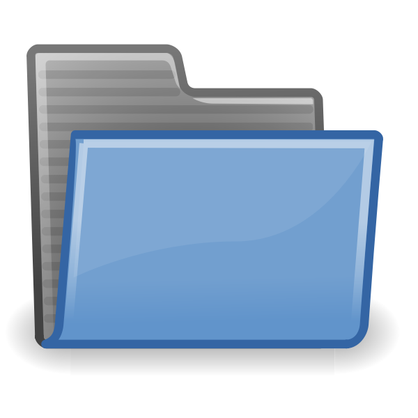 SVG Blue empty folder