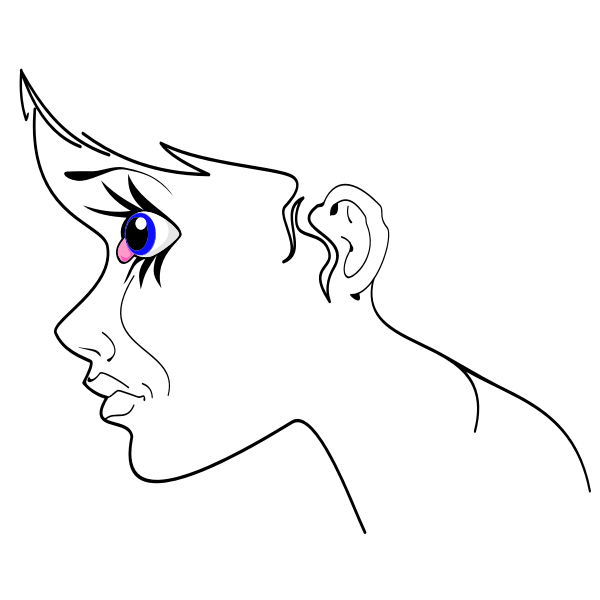 SVG Blue eye girl