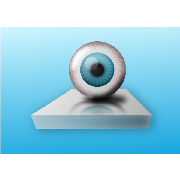 SVG Blue eye on stand vector image