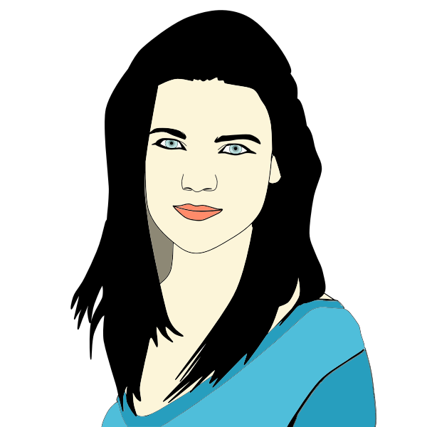 SVG Blue-eyed girl vector image