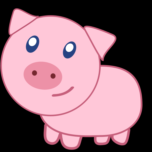 SVG Blue-eyed pig