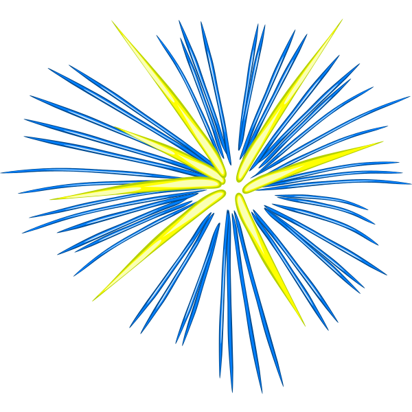 SVG Blue fireworks vector drawing
