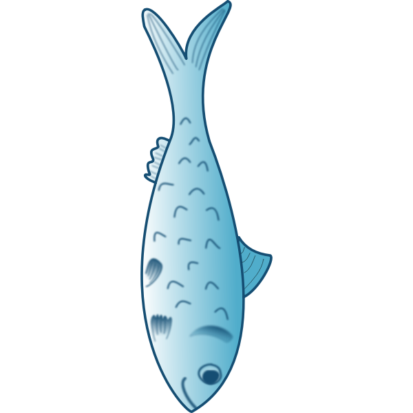 SVG Blue fish vector graphics