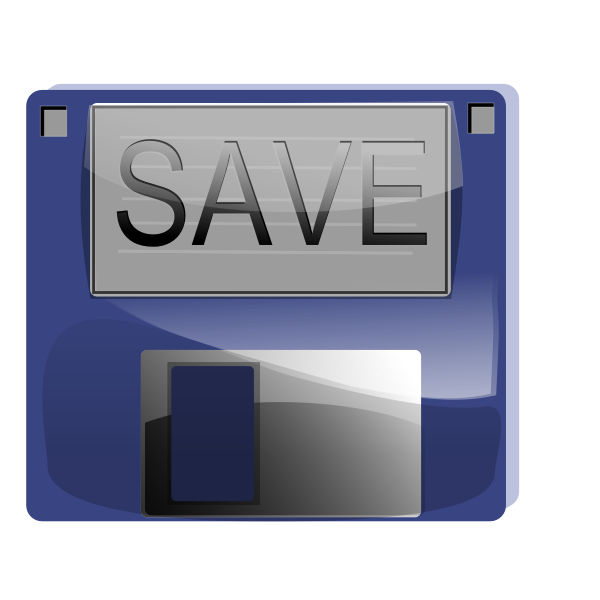 SVG Blue floppy disc