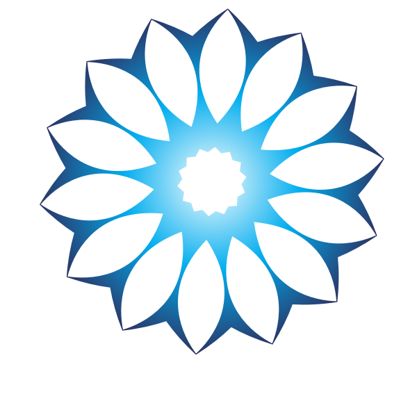 SVG Blue flower logo concept