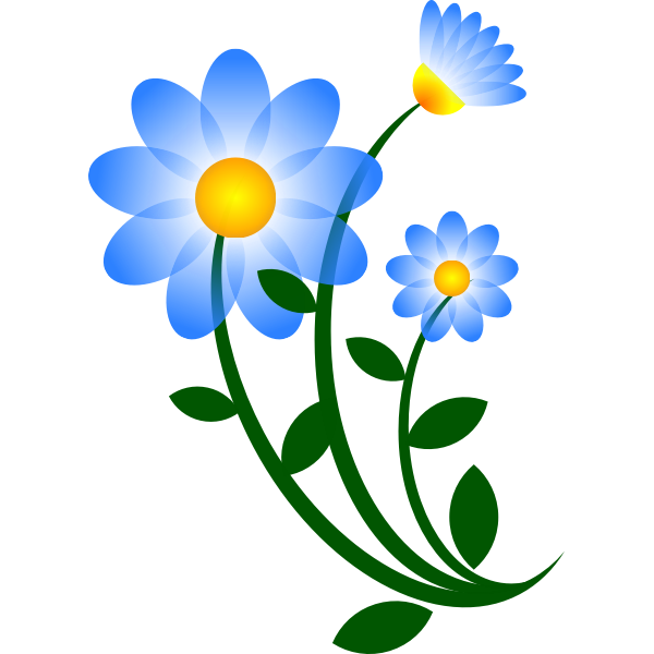 SVG Blue Flower Motif