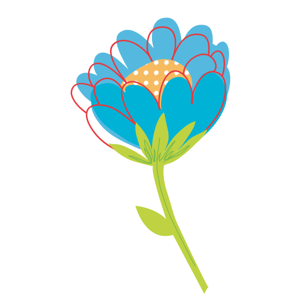 SVG Blue flower vector