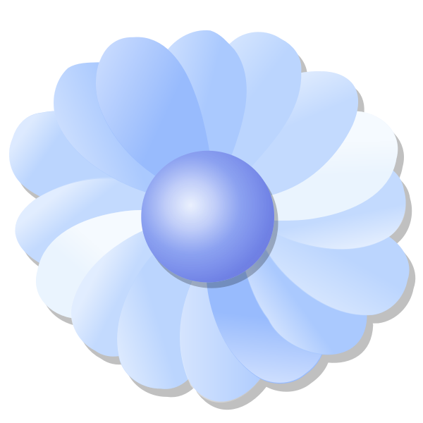 SVG Blue flower vector image