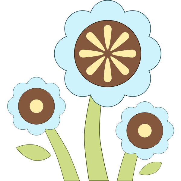SVG Blue flowers