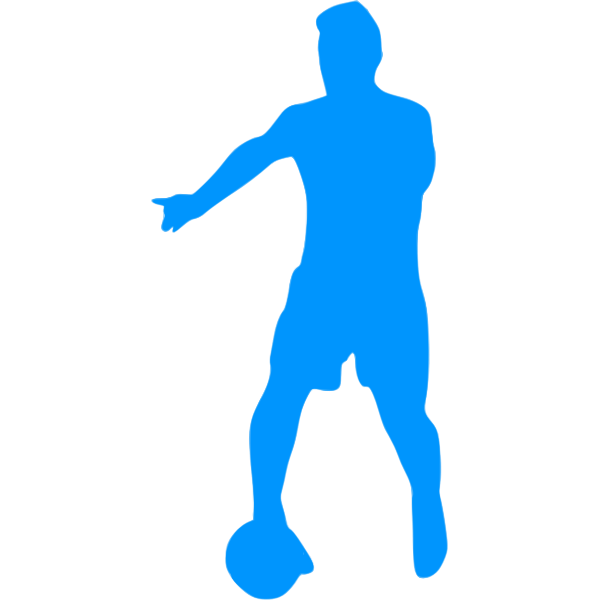 SVG Blue football player icon